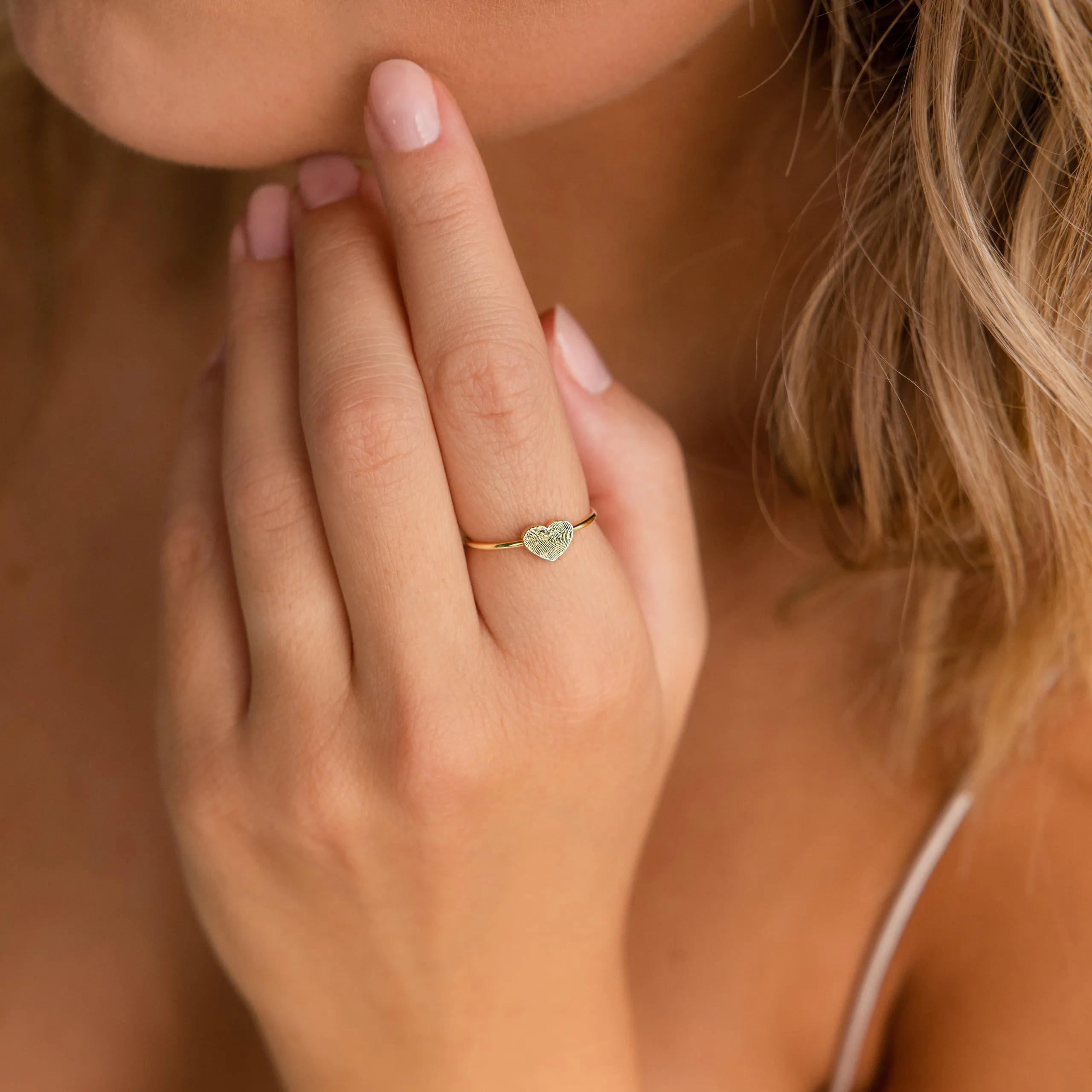 Fingerprint Heart Ring