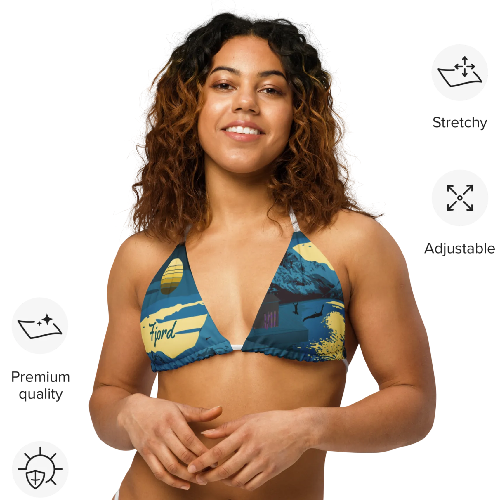 Fjord Après recycled string bikini top