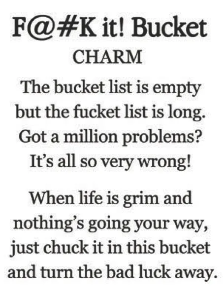 F@#k It Bucket Charm Pocket Token