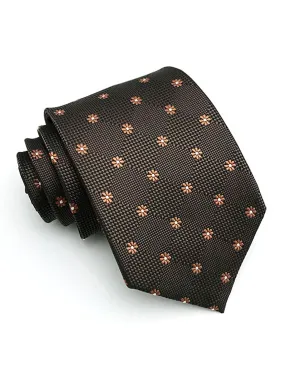 Floral Medallion Tie - Dark Brown