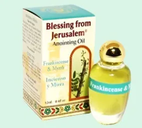 Frankincense & myrrh oil. Incienso frankincense. Anointing Oil Made in Israel, the Land of the Bible, 12 ml