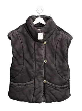 Free People Black Roll With Us Puffer gilet UK S