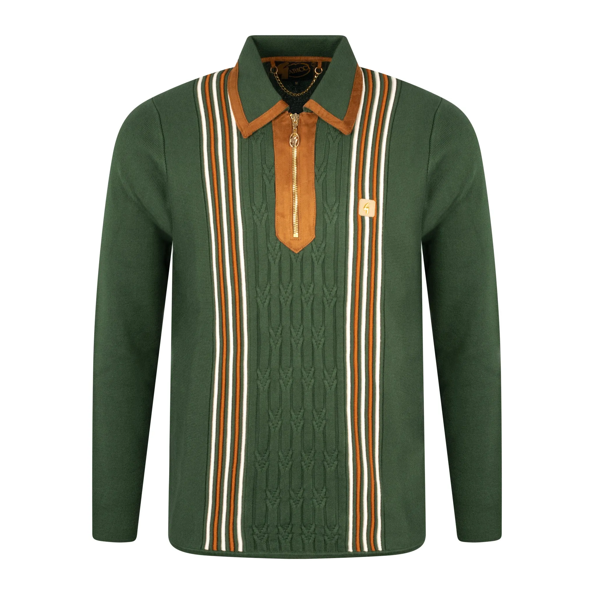 Gabicci Vintage Norman Anniversary Knit Polo Forest