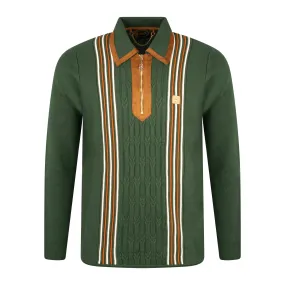 Gabicci Vintage Norman Anniversary Knit Polo Forest