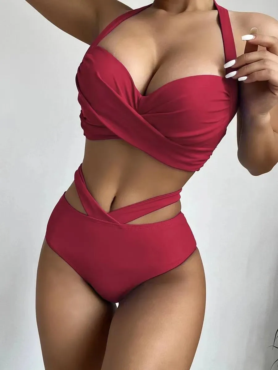 Halter Neck Bikini Set