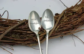 Hello Handsome, Hello Beautiful Coffee Spoons