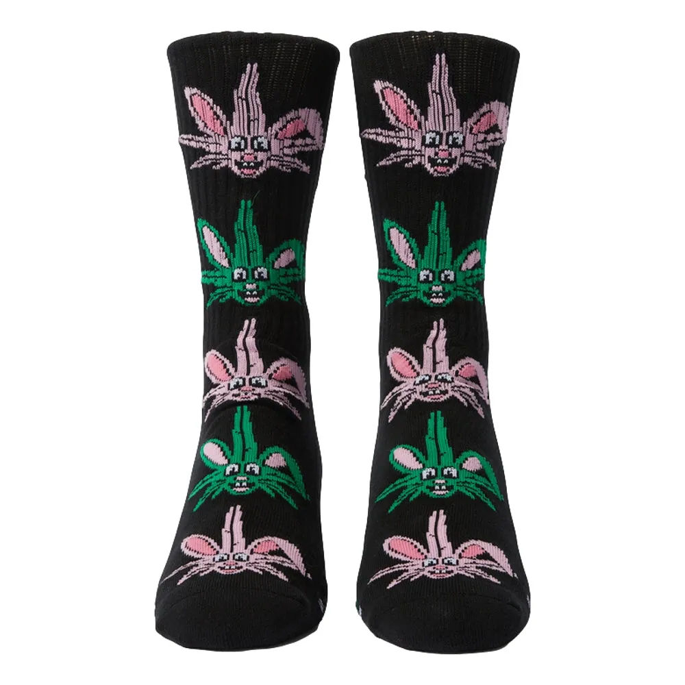 HUF HUF X FREDDIE GIBBS LUCKY CREW SOCK-BLACK