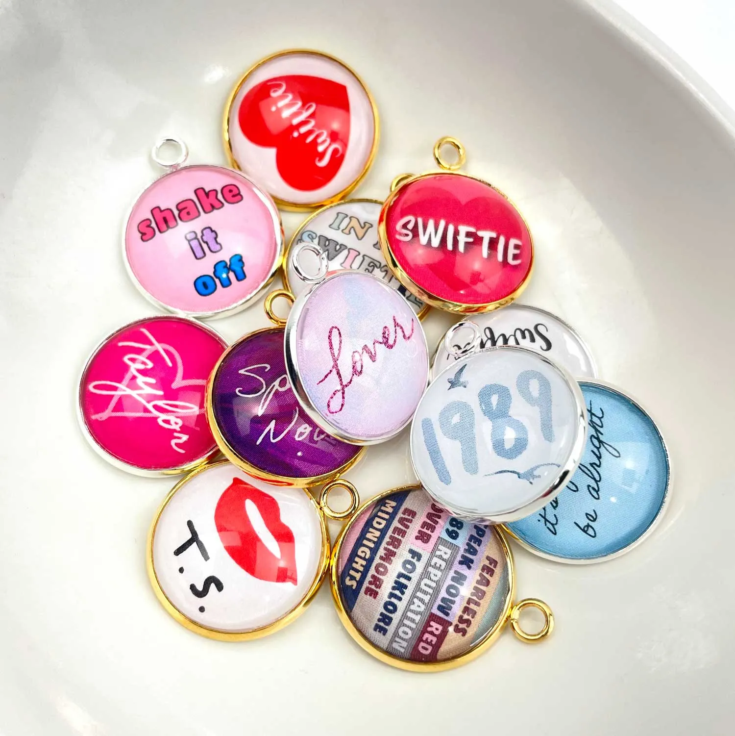 I Love Taylor Jewelry Making Charms – Wholesale Bulk Designer Glass Charms