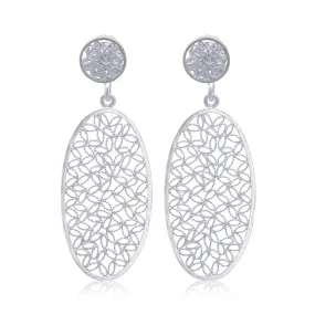 INDIGO SILVER MEDIUM EARRINGS FILIGREE