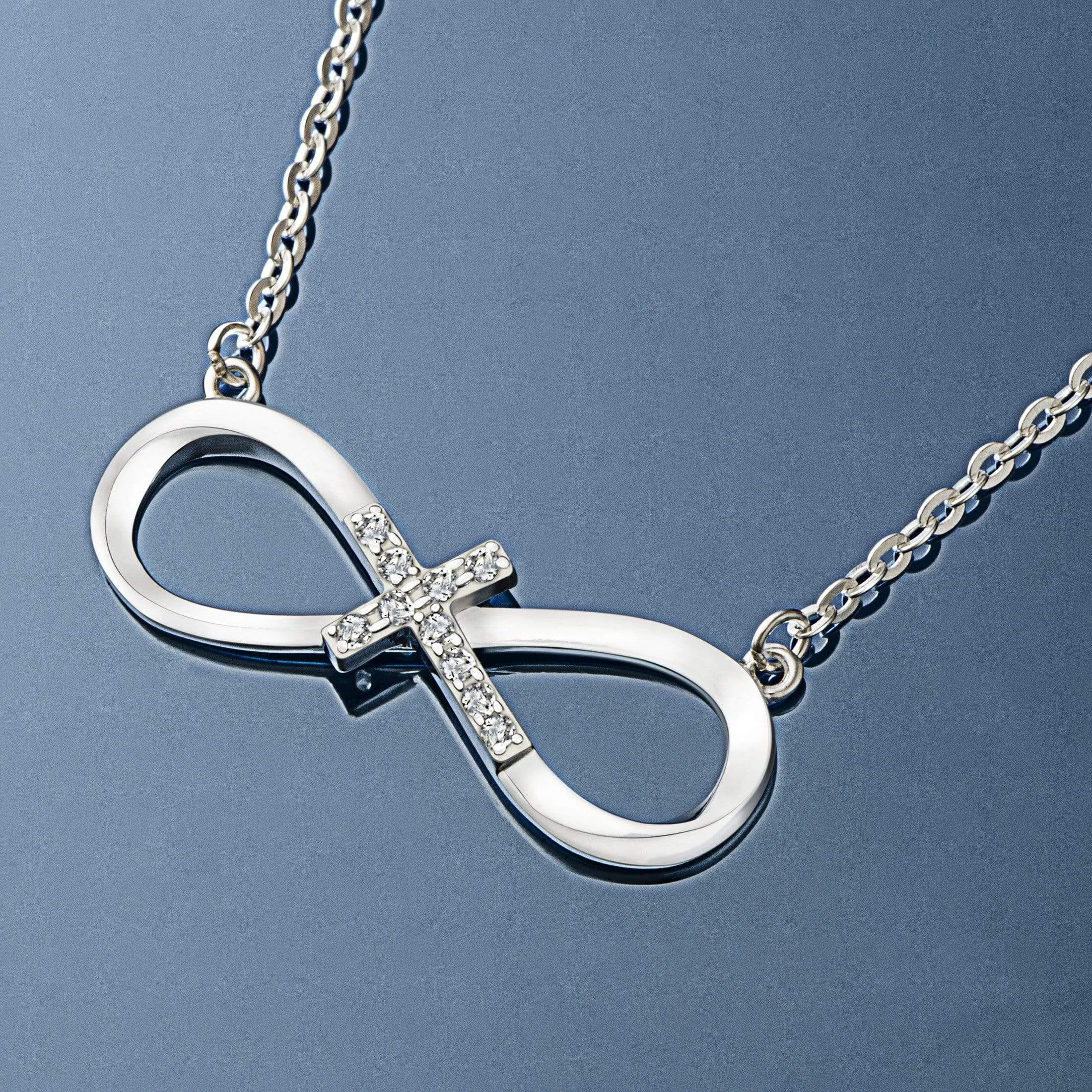 Infinity Cross Necklace Sterling Silver