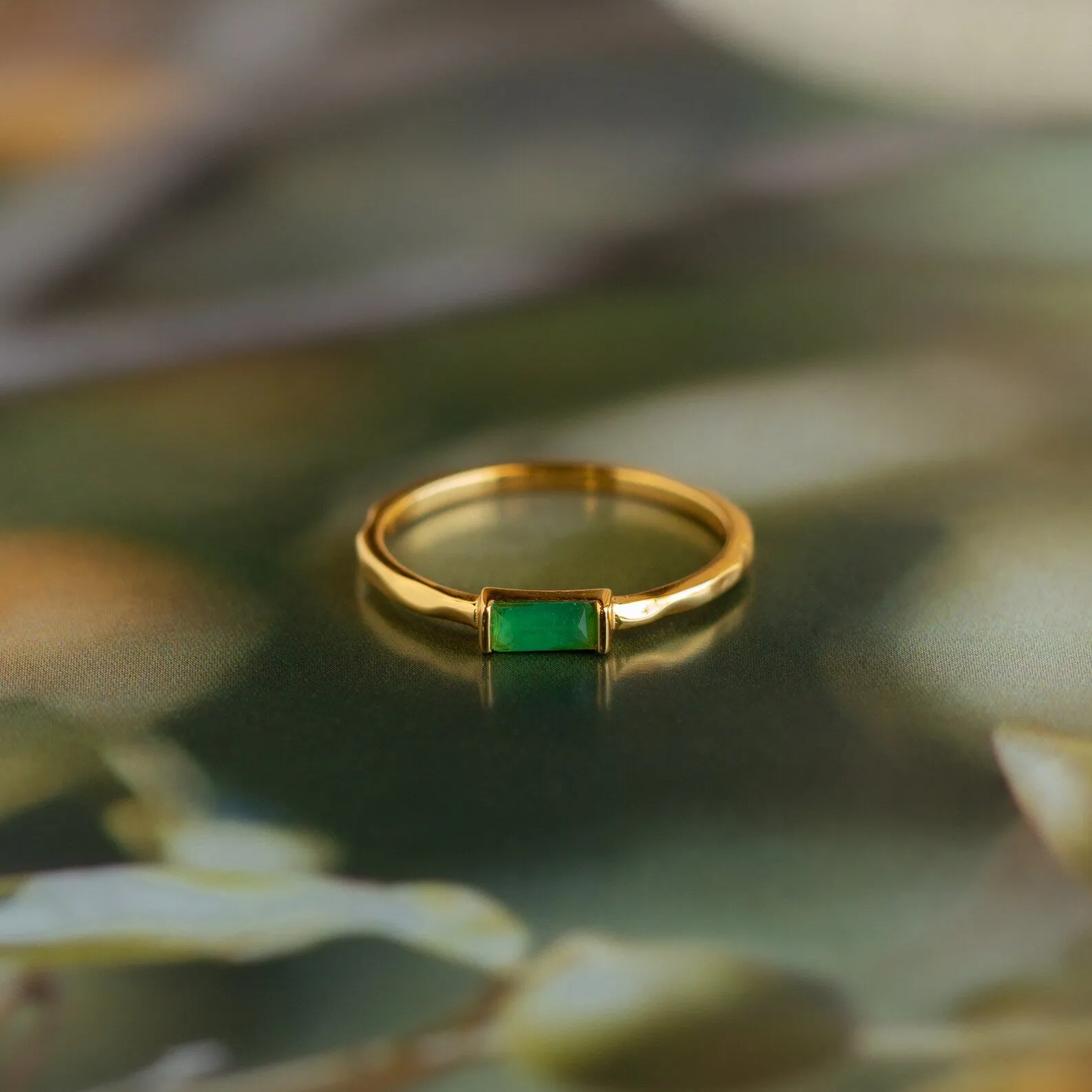 Jade Baguette Ring