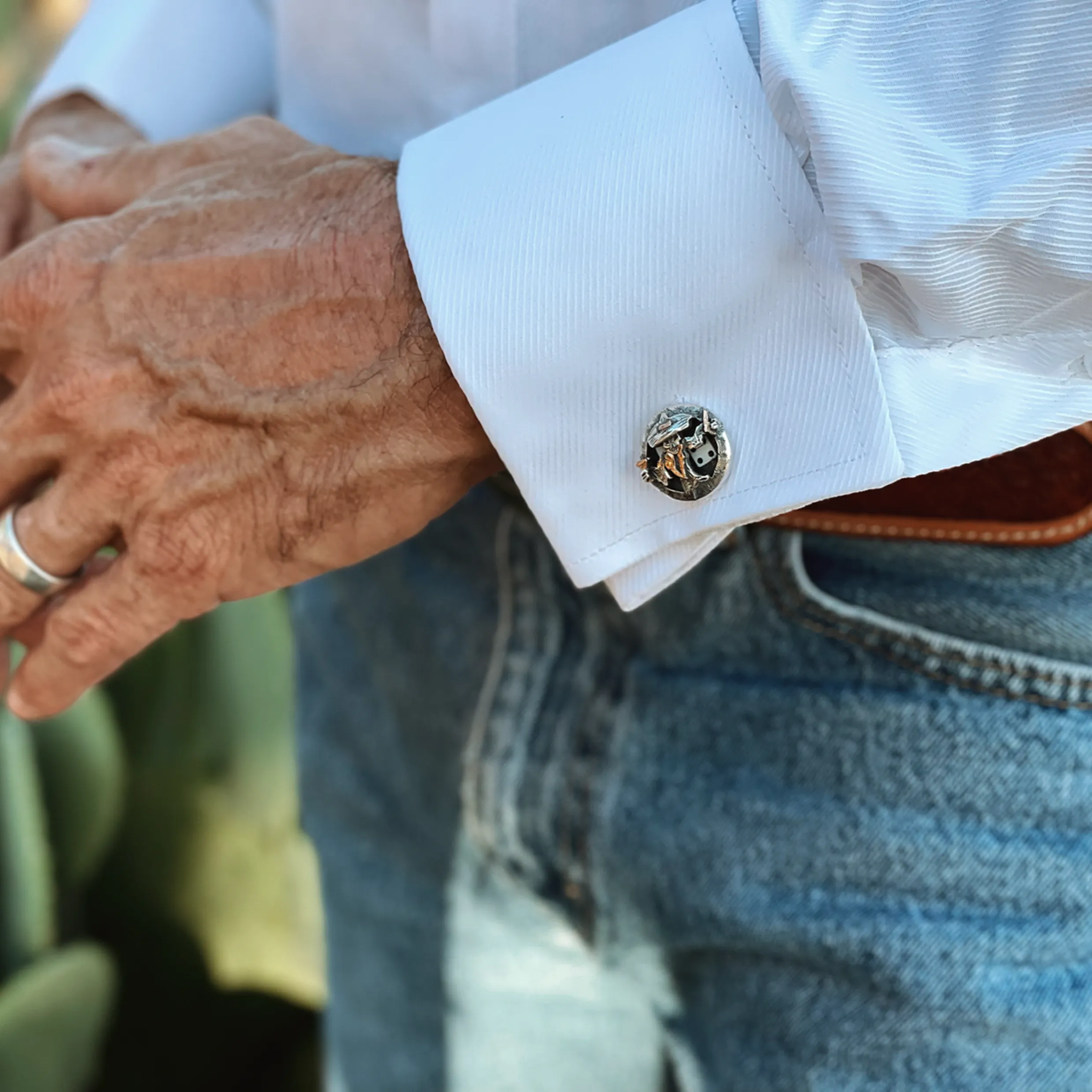 Johnny Bones Lucky 7 Cufflinks