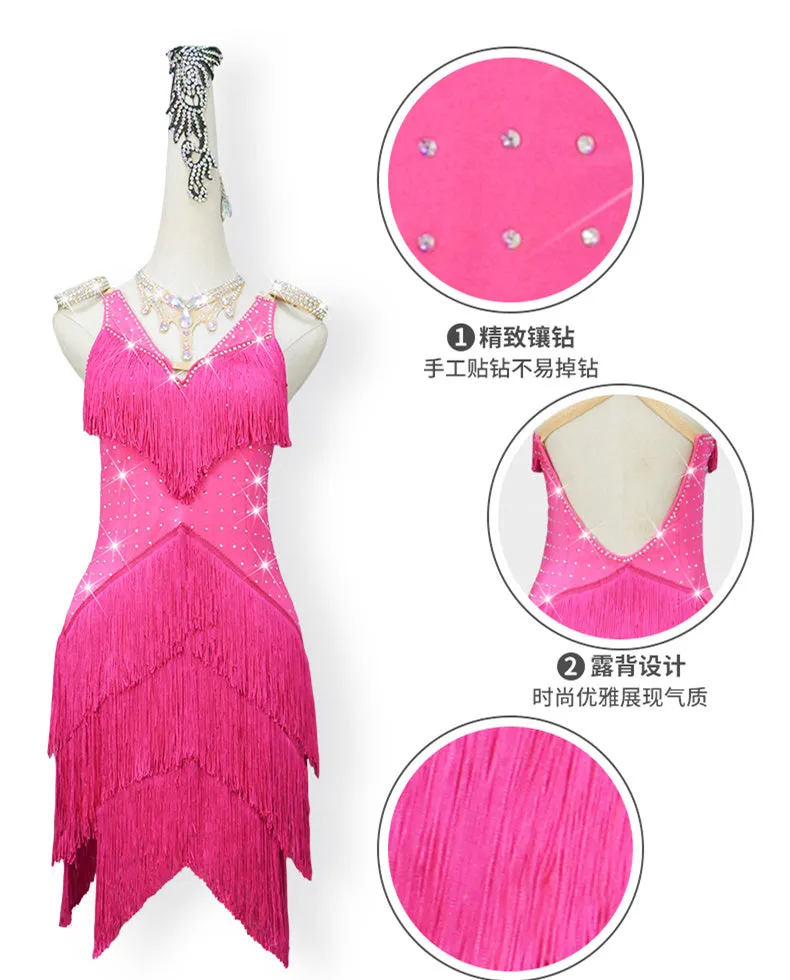 Latin Dance Dress | Custom - Made | QY45