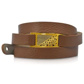 LAURA GOLD LEATHER BRACELET FILIGREE