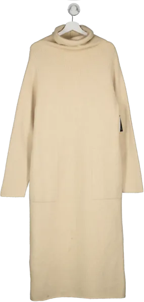 Lauren Manoogian Beige Oversized Roll Neck Dress UK 6