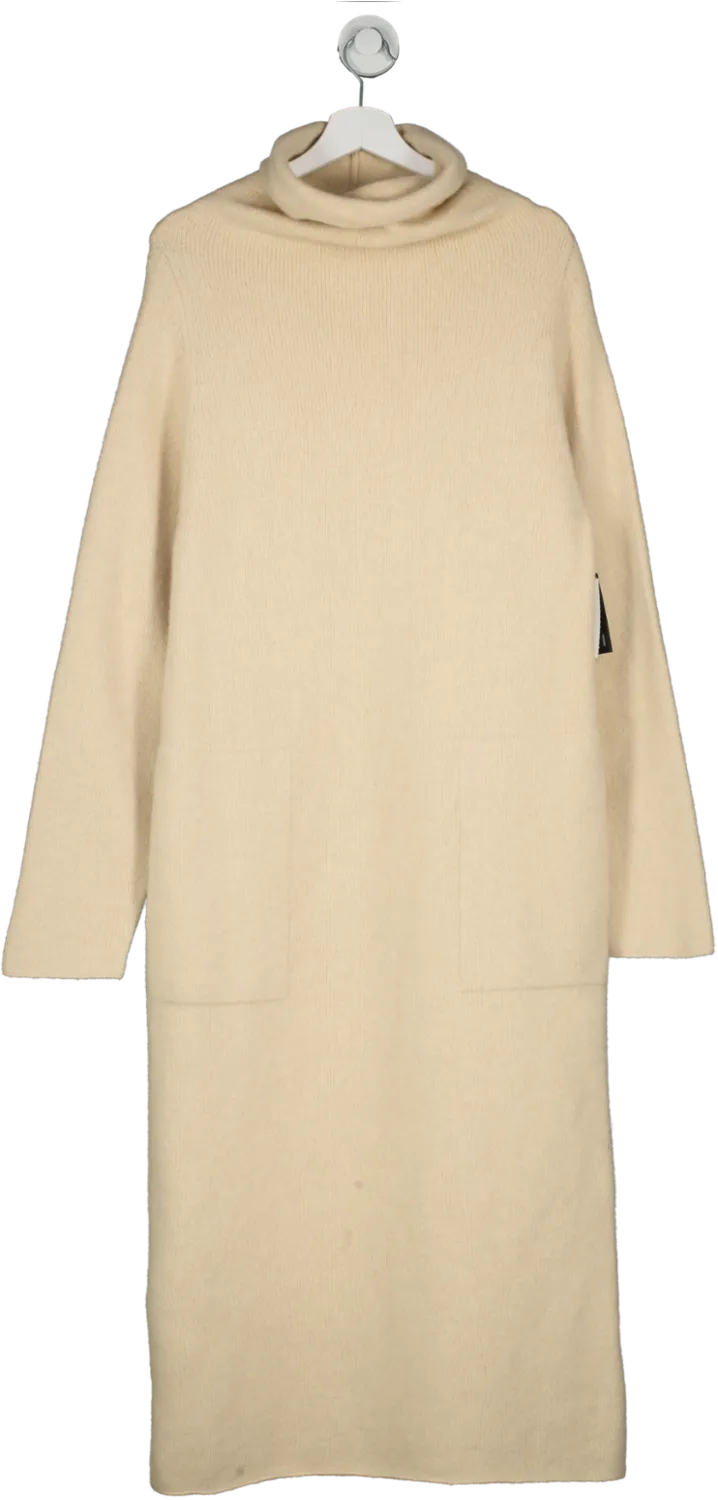 Lauren Manoogian Beige Oversized Roll Neck Dress UK 6