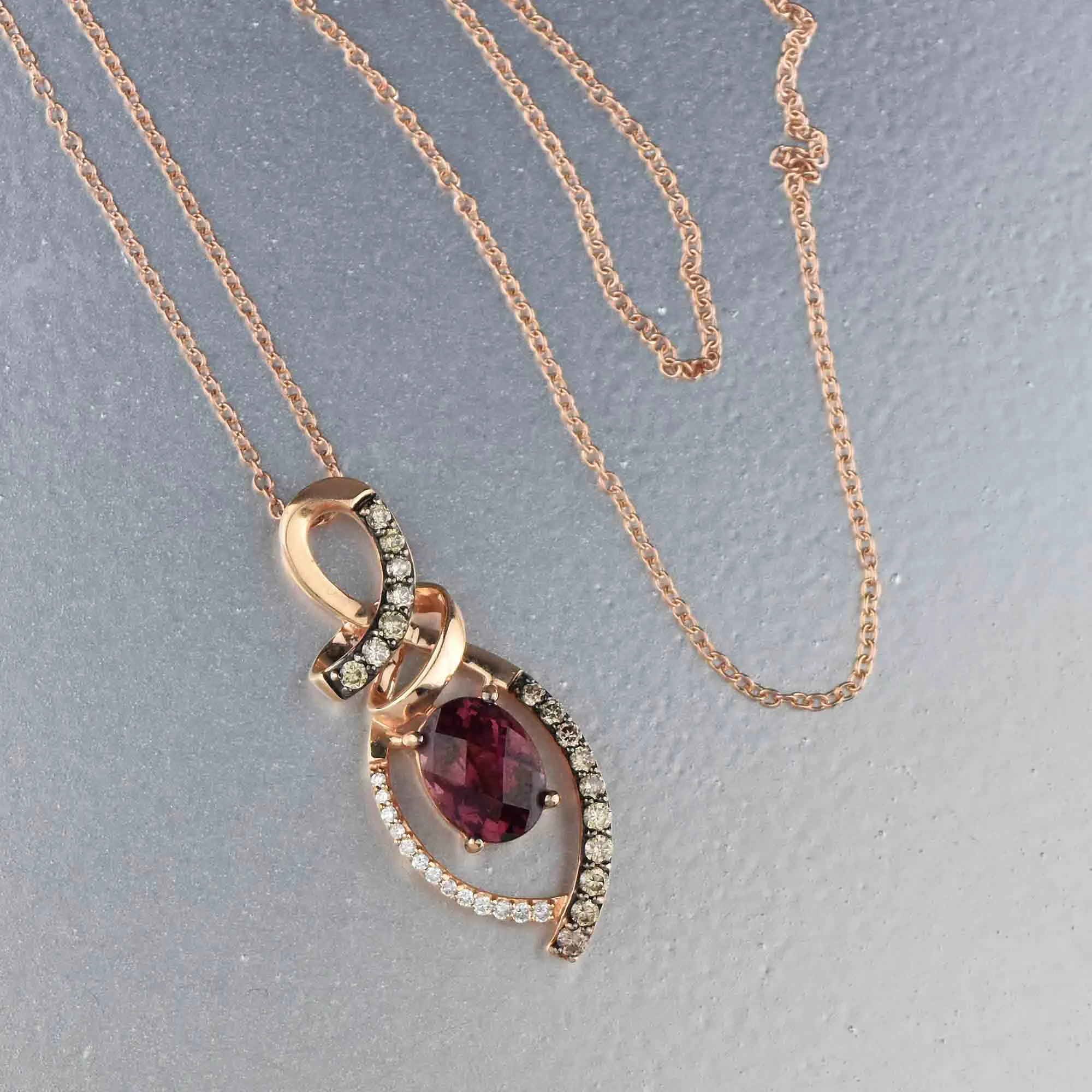 Le Vian 14K Rose Gold Rhodolite Garnet Diamond Pendant