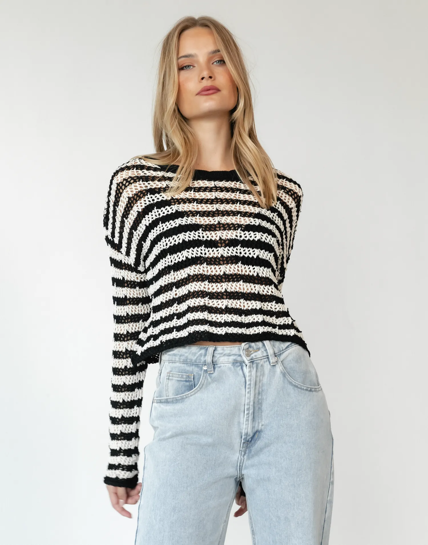 Lefler Knit Jumper (Black/Cream)