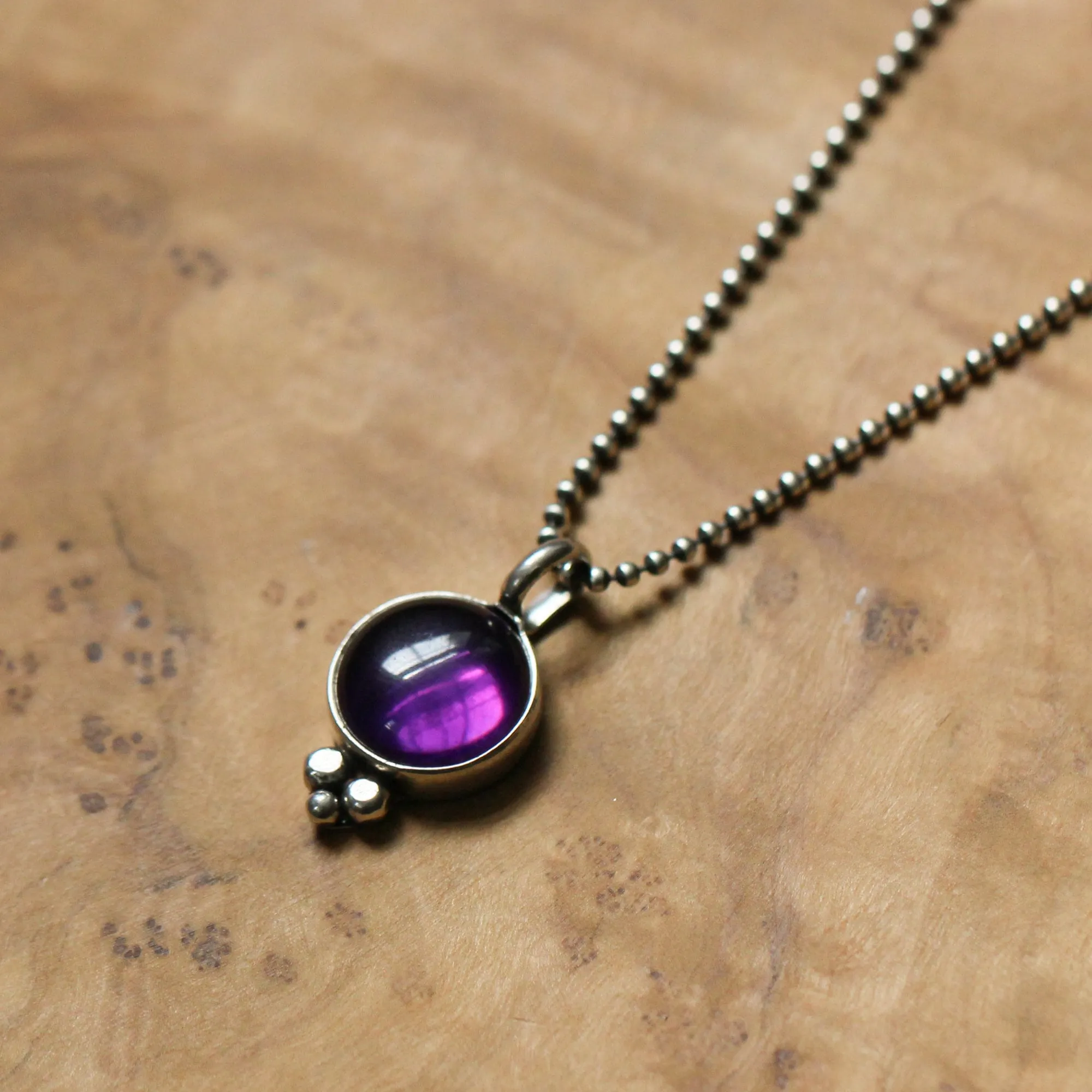 Lil Sweetheart Pendant - Purple Amethyst Pendant - .925 Sterling Silver - Amethyst Necklace