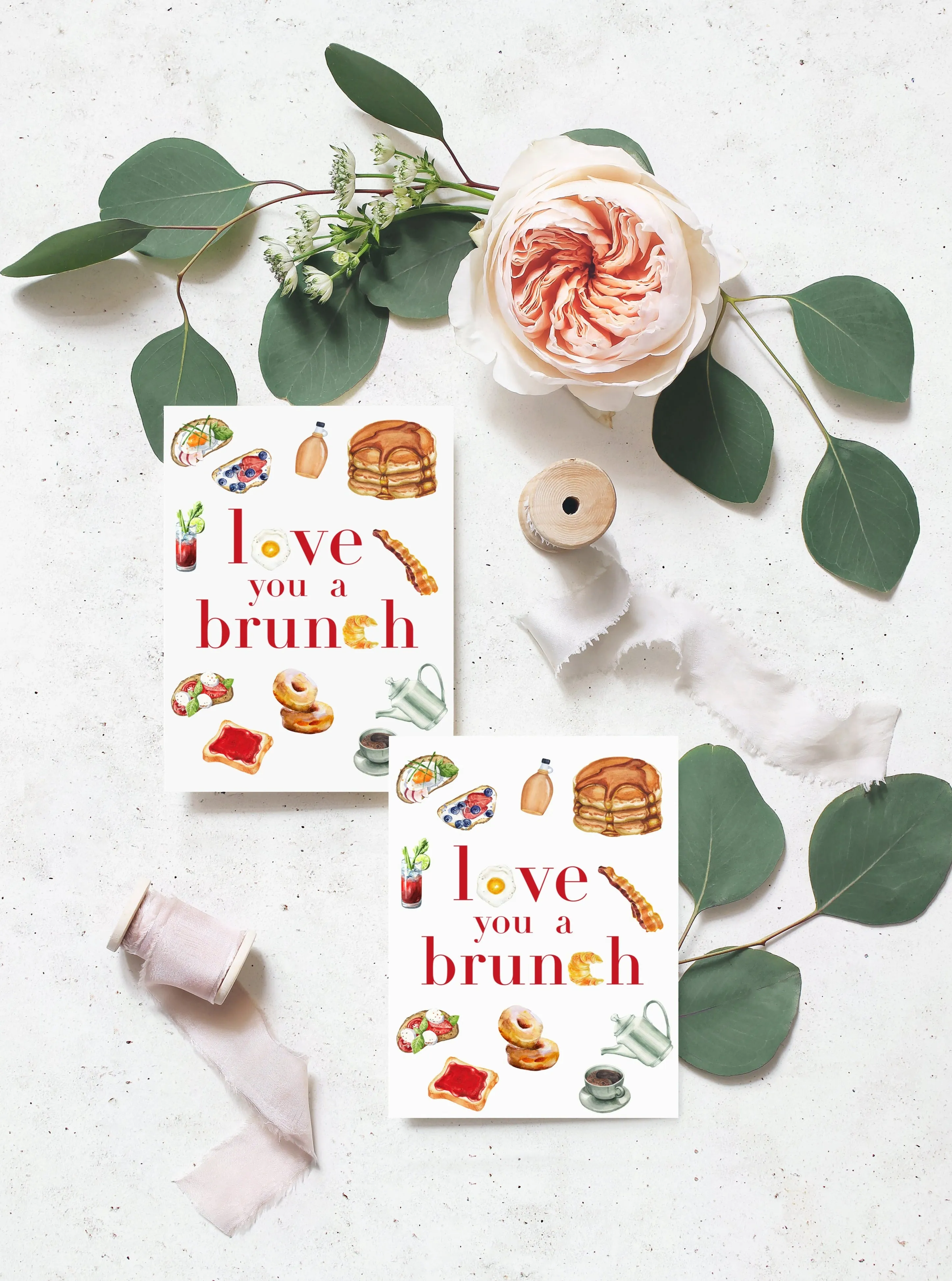 Love You A Brunch Valentine's Day Card