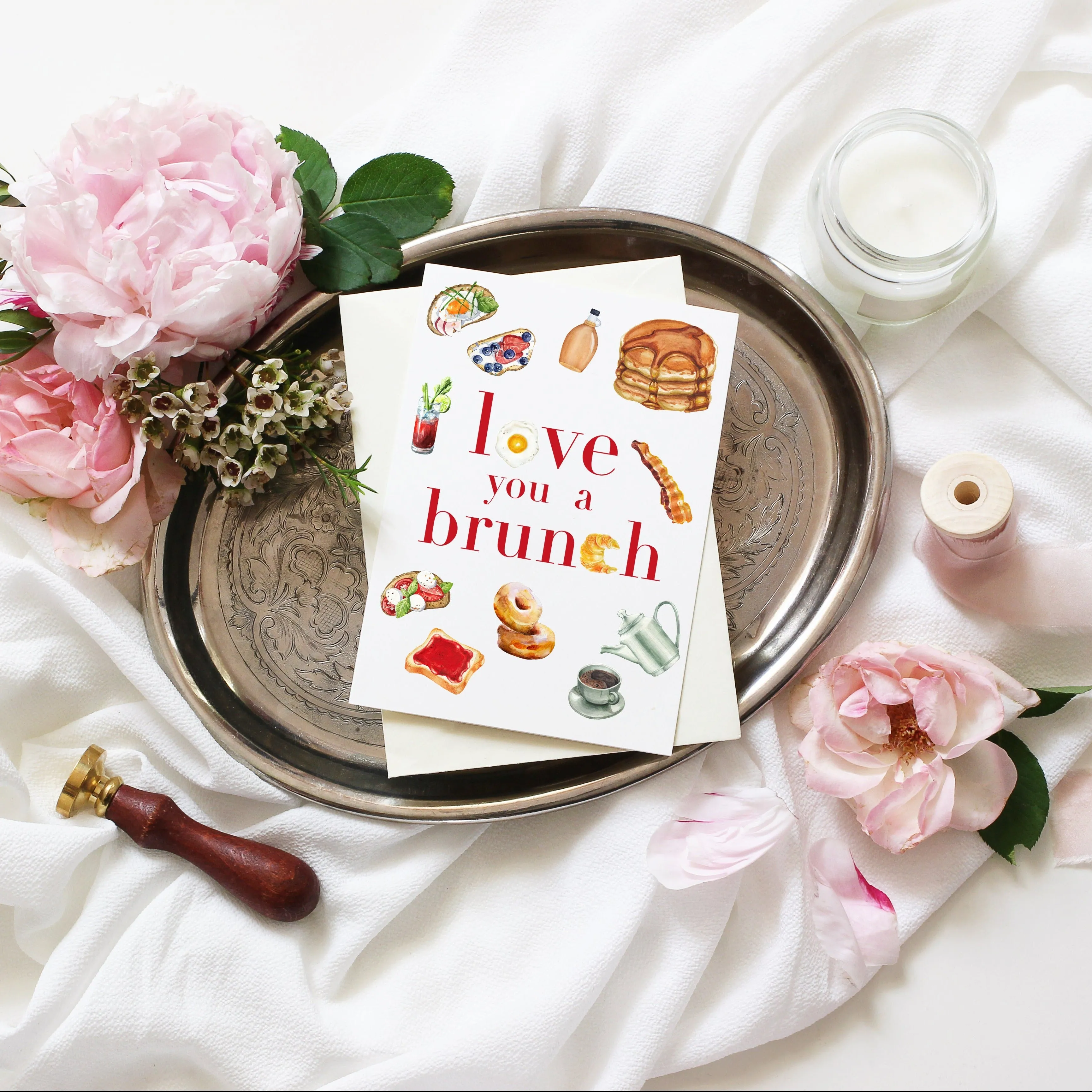 Love You A Brunch Valentine's Day Card