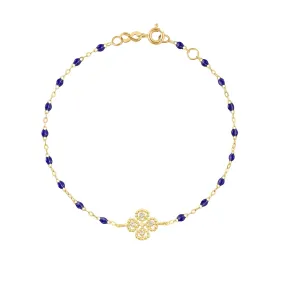 Lucky Clover Classic Gigi Lapis diamond Bracelet, Yellow Gold, 6.7"