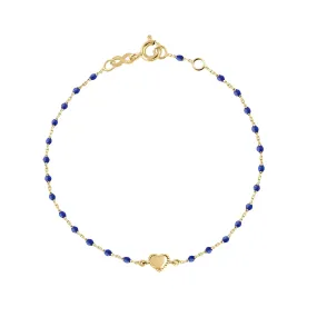 Lucky Heart Mini Gigi Lapis bracelet, Yellow Gold, 6.7"