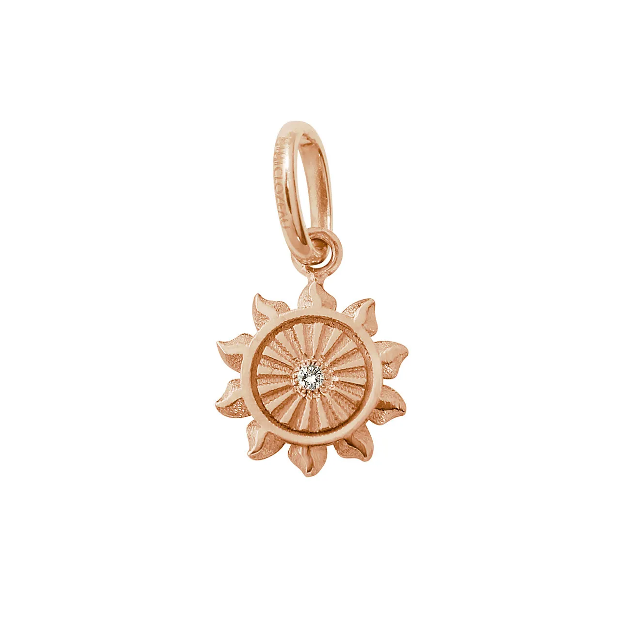 Lucky Sun Diamond Pendant, Rose Gold