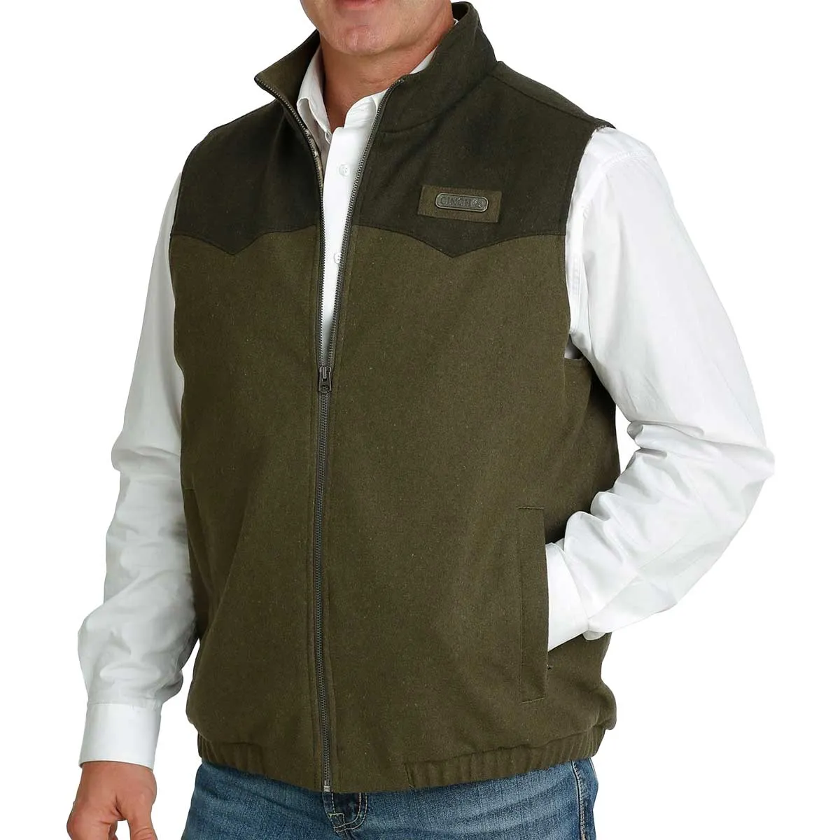 Men's Cinch Wooly Concealed Carry Vest - Olive