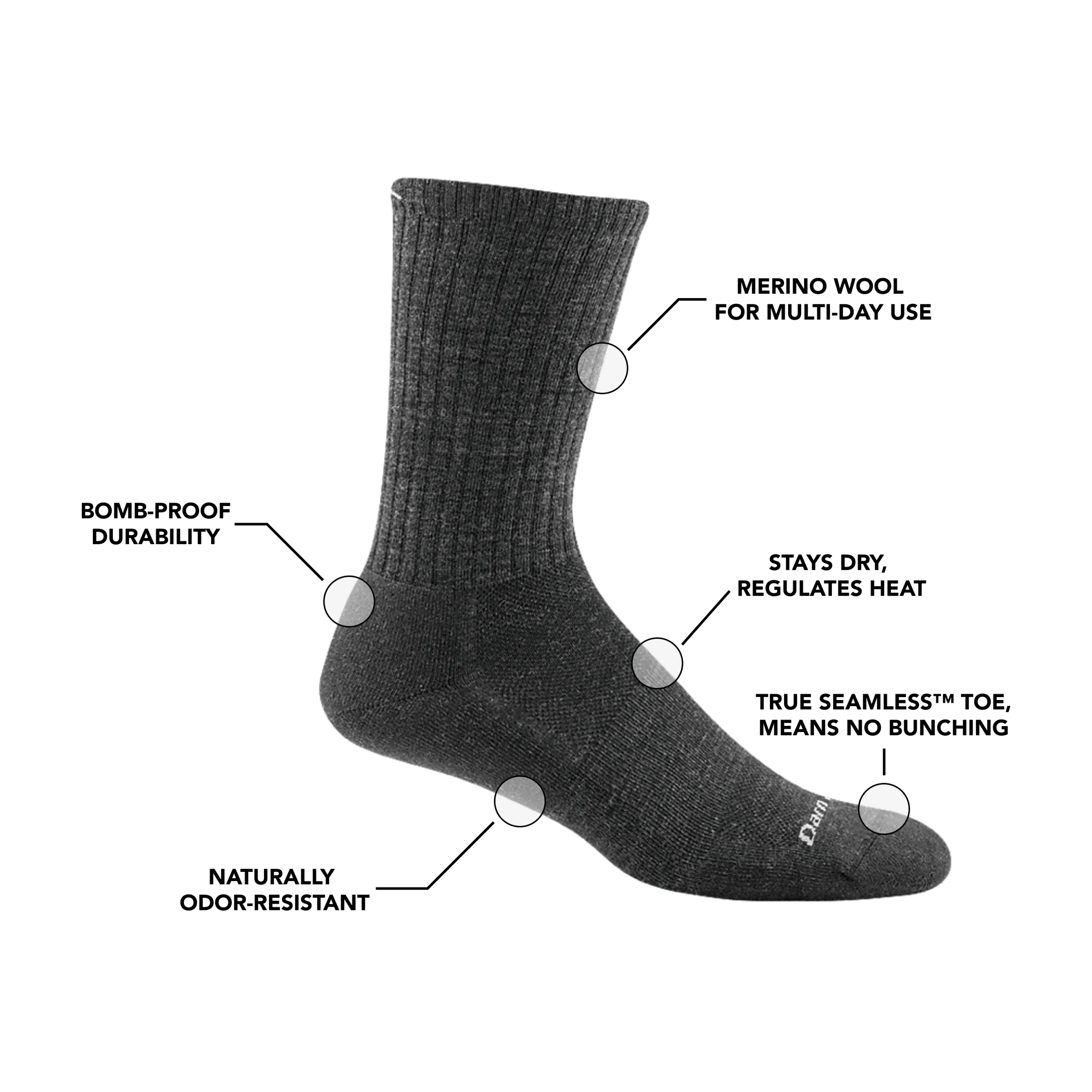 Men's The Standard Crew No Cushion Lightweight Lifestyle Sock