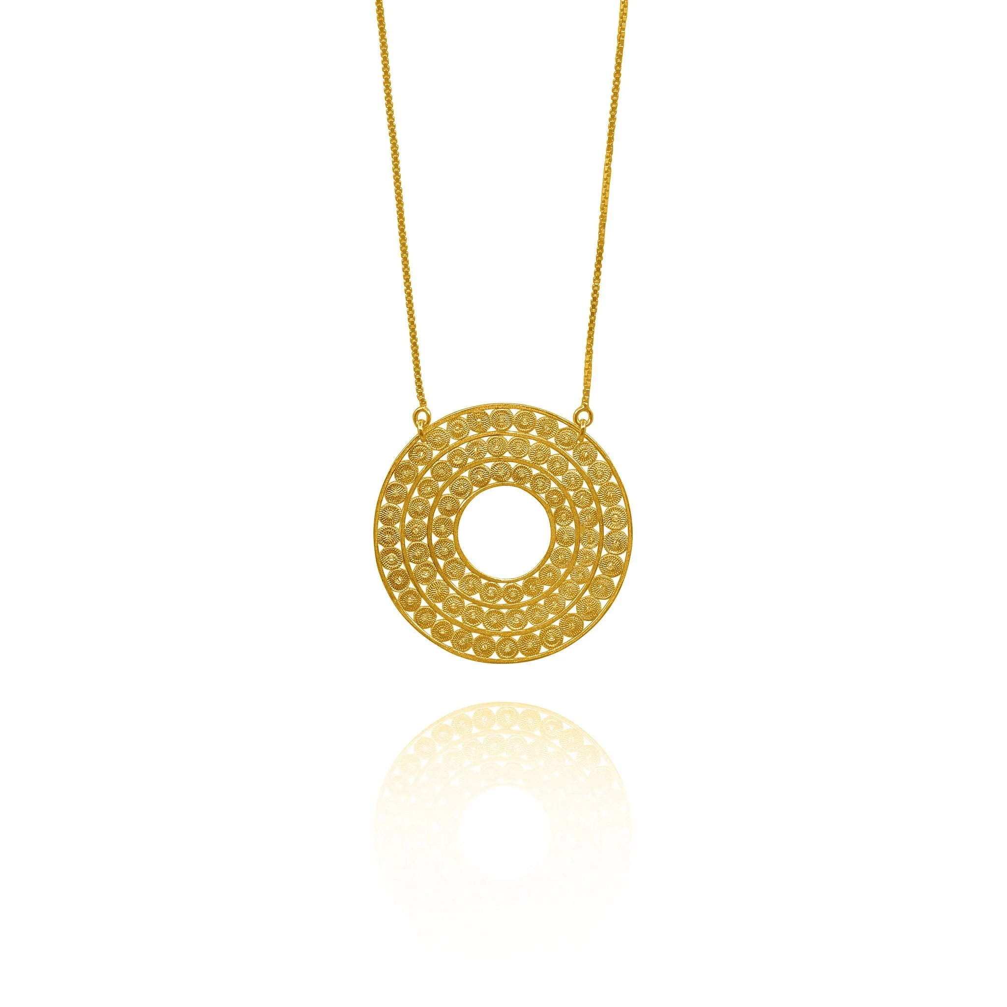 MEREDITH GOLD ADJUSTABLE NECKLACE FILIGREE