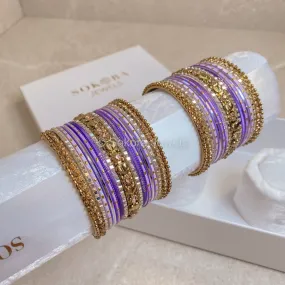 Mini Purple Bangle set