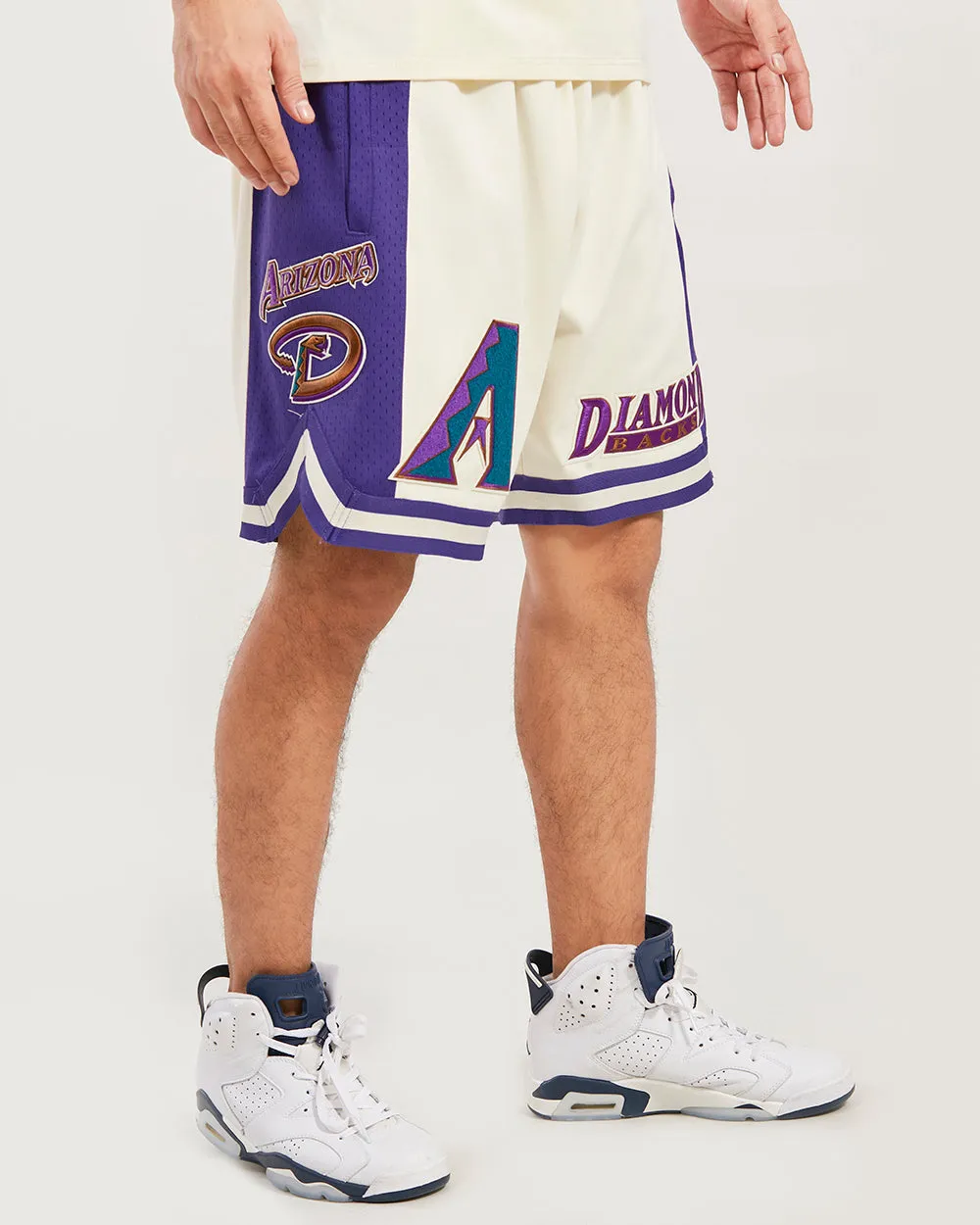 MLB ARIZONA DIAMONDBACKS RETRO CLASSIC MEN'S 2.0 SHORT (EGGSHELL/ PURPLE)