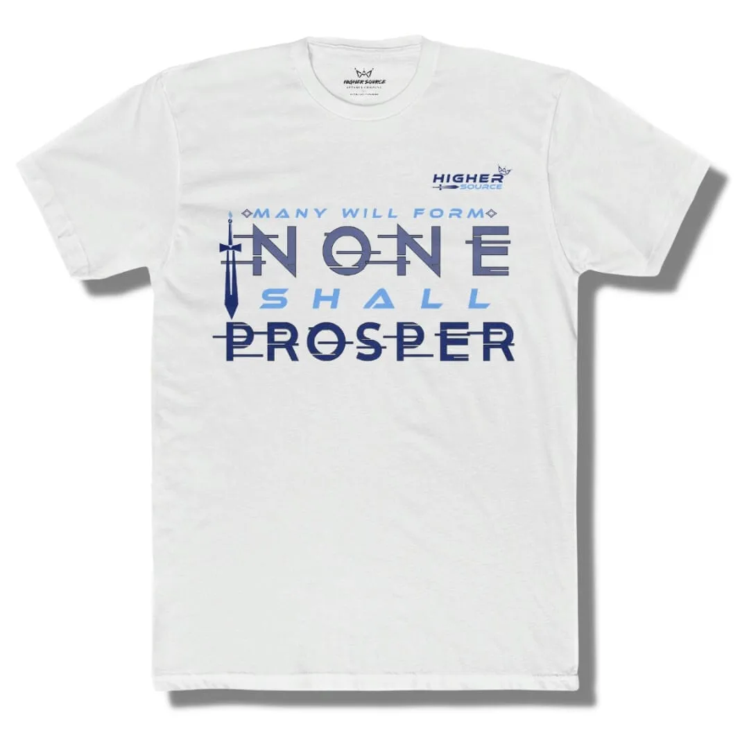 None Shall Prosper - White - Blue Jeans