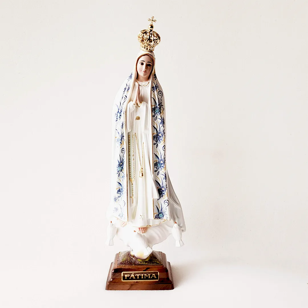 Our Lady of Fatima - Lavender Flowers  - 11.8'' | 30cm