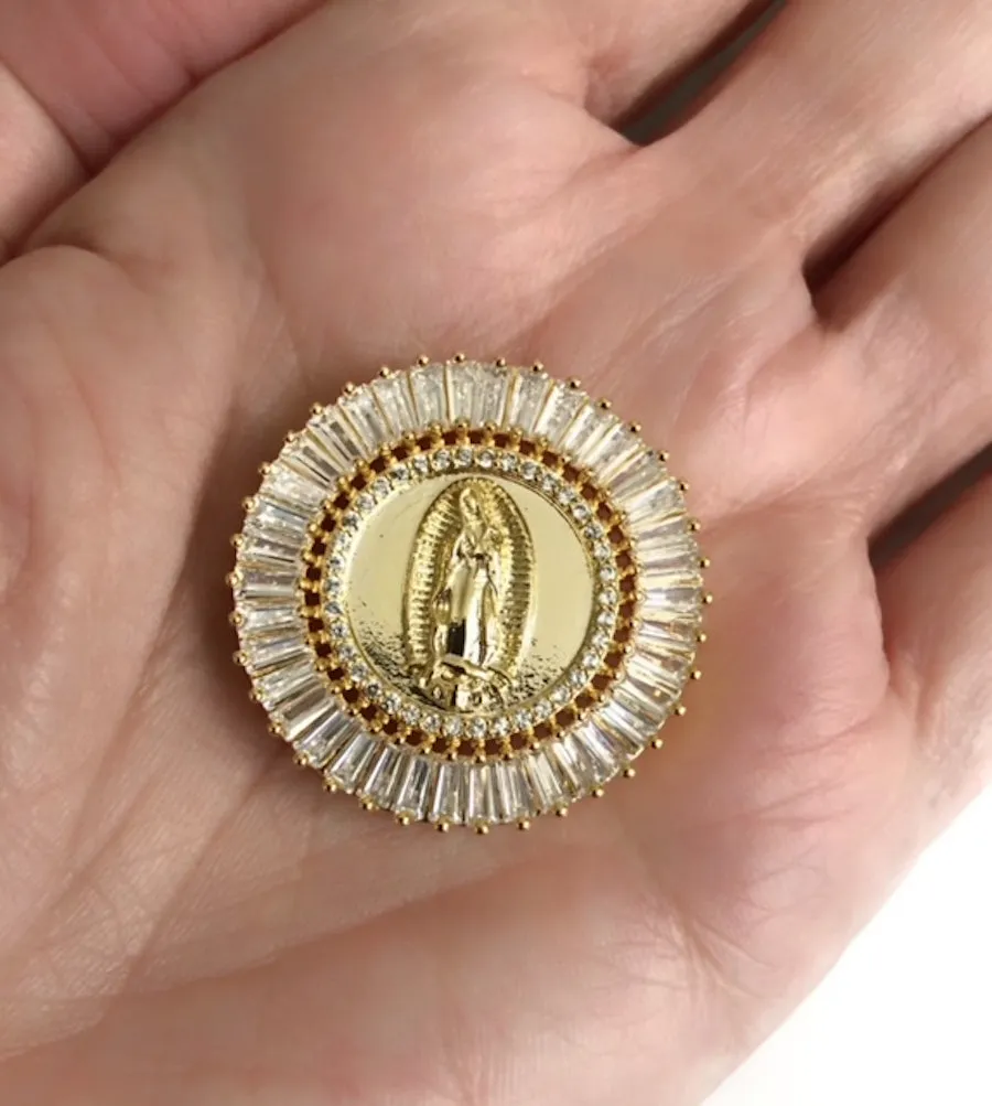 Our Lady of Guadalupe Gold Plated Medal Necklace for Woman