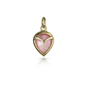 Owl Charm, Pink Tourmaline