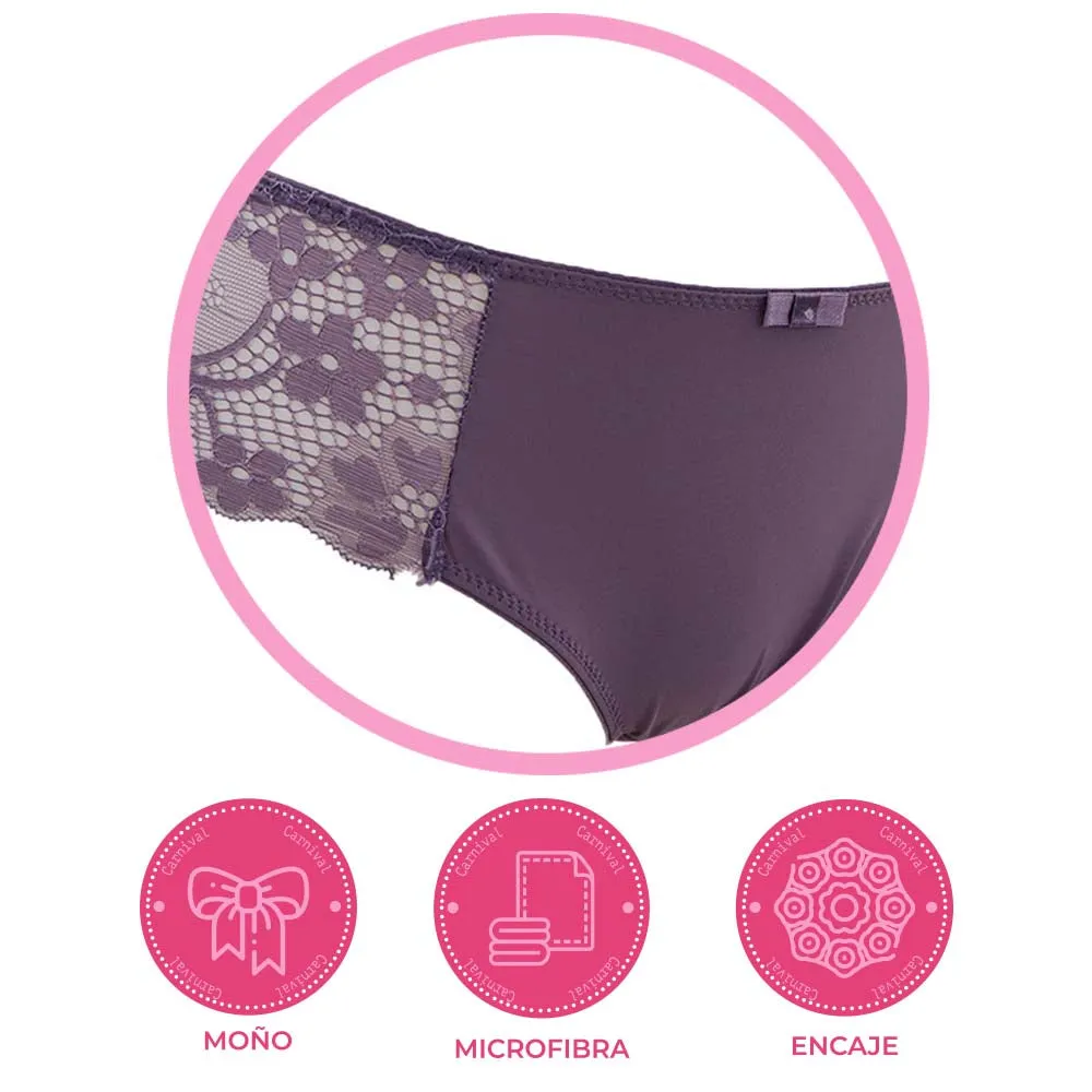 Pantie coordinable con detalles de encaje  114355 Lady Carnival