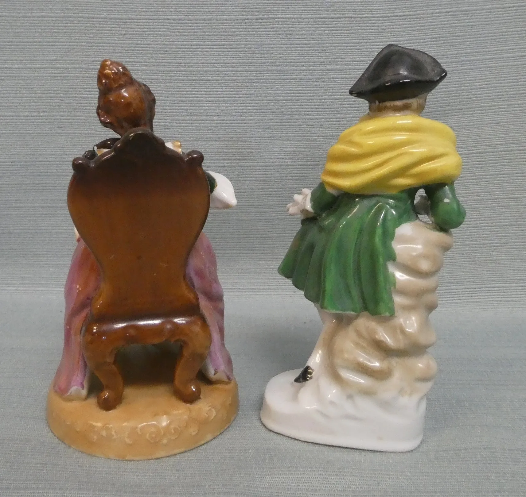 Postwar Japan Gentleman and Lady Figurines - Very Good Condition as Noted