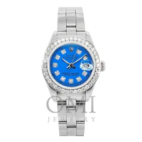 PPL AD - Rolex Lady-Datejust 6917 26MM Blue Diamond Dial With Diamond Bezel