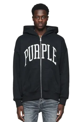 PURPLE BRAND Collegiate Zip Up Hoodie