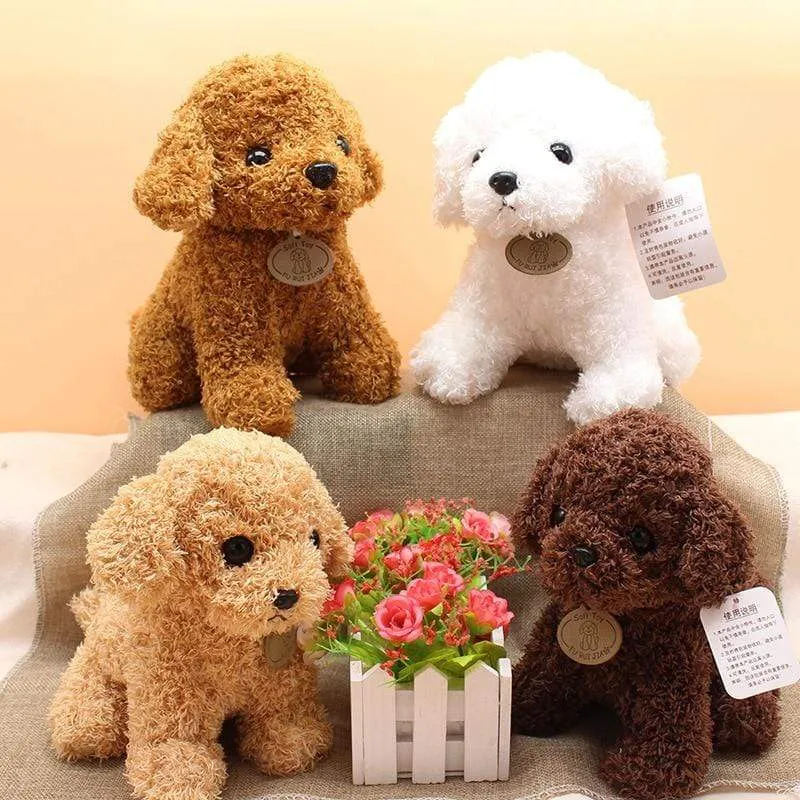 Real Life Teddy Dog Poodle Plush Toys Suffed Animal Doll For Christmas Birthday Gift Free Shipping