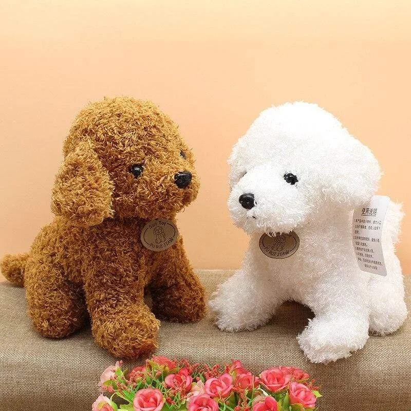 Real Life Teddy Dog Poodle Plush Toys Suffed Animal Doll For Christmas Birthday Gift Free Shipping