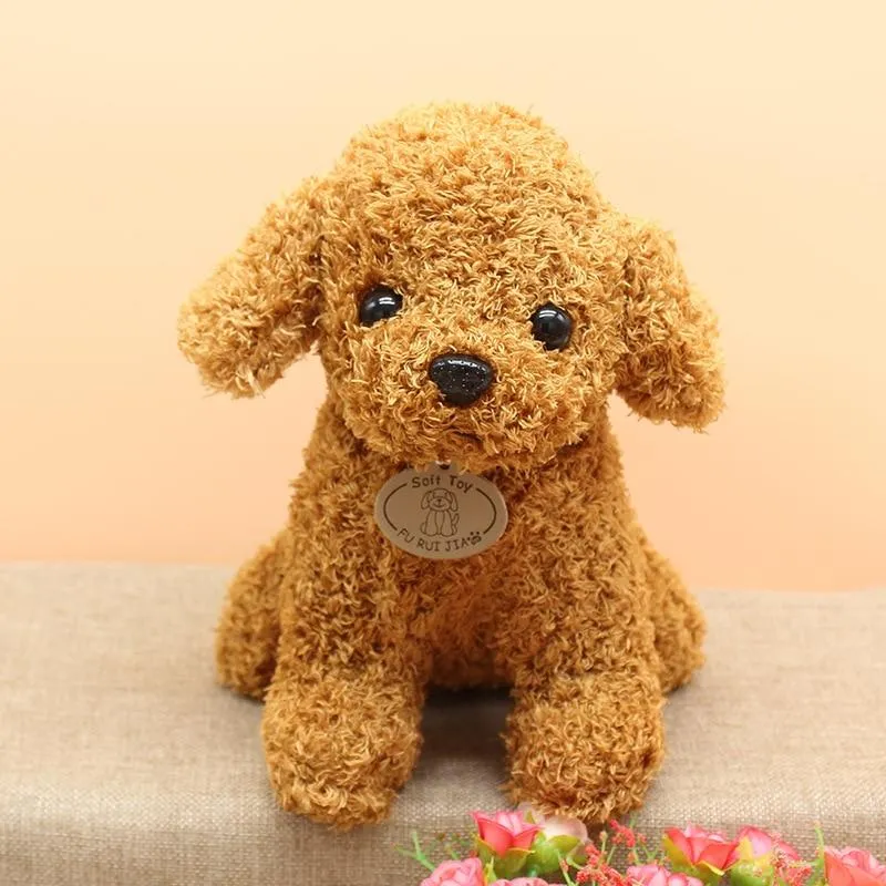 Real Life Teddy Dog Poodle Plush Toys Suffed Animal Doll For Christmas Birthday Gift Free Shipping