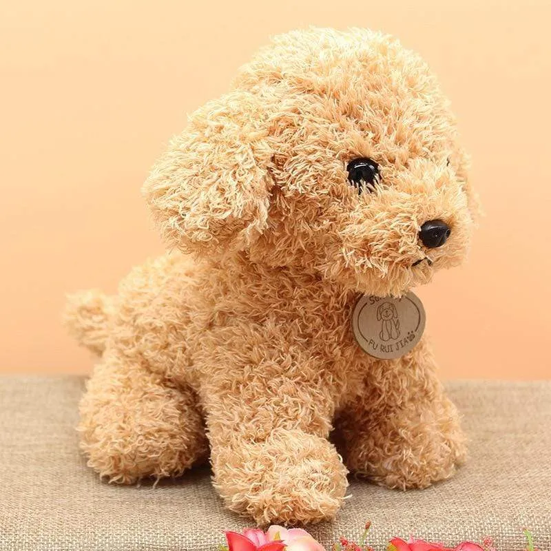 Real Life Teddy Dog Poodle Plush Toys Suffed Animal Doll For Christmas Birthday Gift Free Shipping