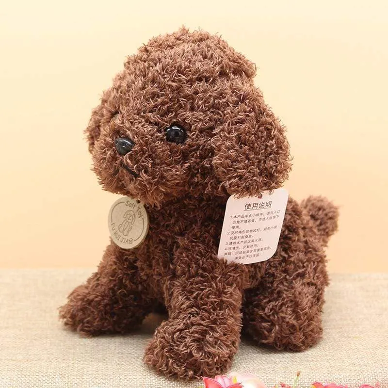 Real Life Teddy Dog Poodle Plush Toys Suffed Animal Doll For Christmas Birthday Gift Free Shipping