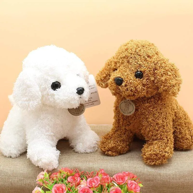 Real Life Teddy Dog Poodle Plush Toys Suffed Animal Doll For Christmas Birthday Gift Free Shipping