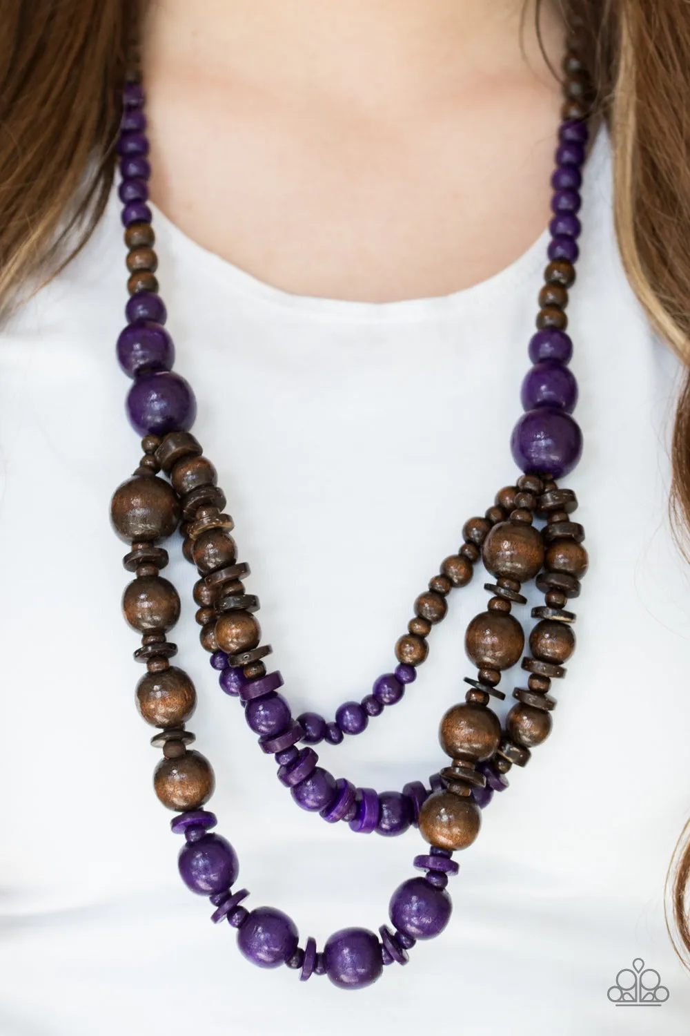 Rio Rainbows - Purple Paparazzi Necklace