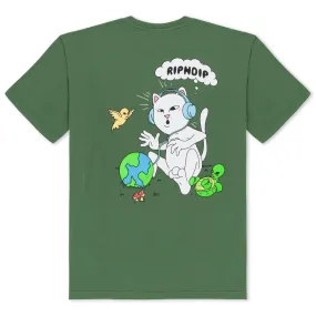 RIPNDIP I LIKE TURTLES TEE-OLIVE