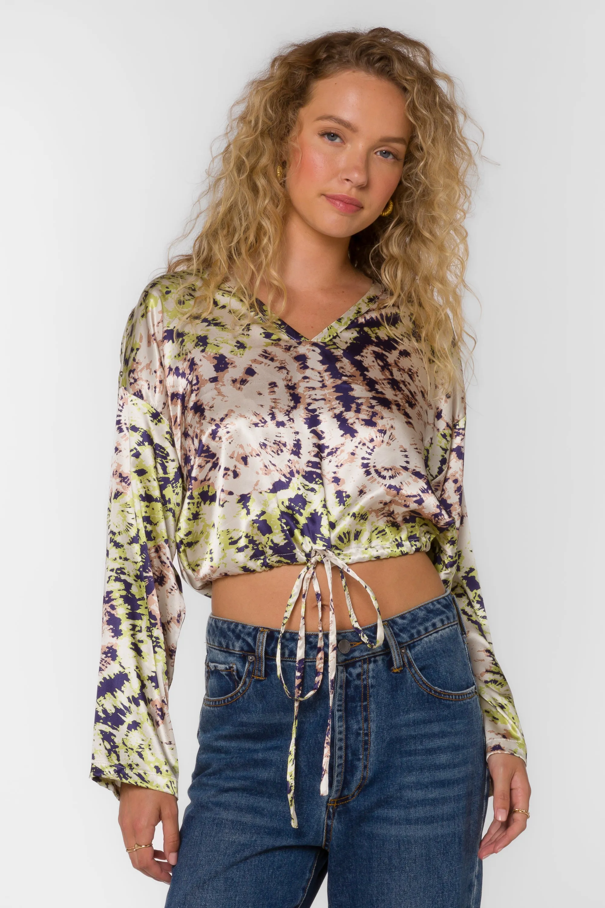 Sadona Purple Multi Tie Dye Blouse